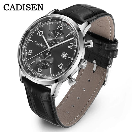 Cadisen Miyota 0S11 Chronograph Watch &ndash; Sunburst Dial Black Dial