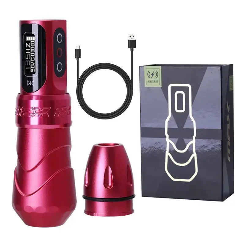 YILONG MAX Tattoo Machine Cartridge Pen &ndash; 2400mAh Battery frosted rose red