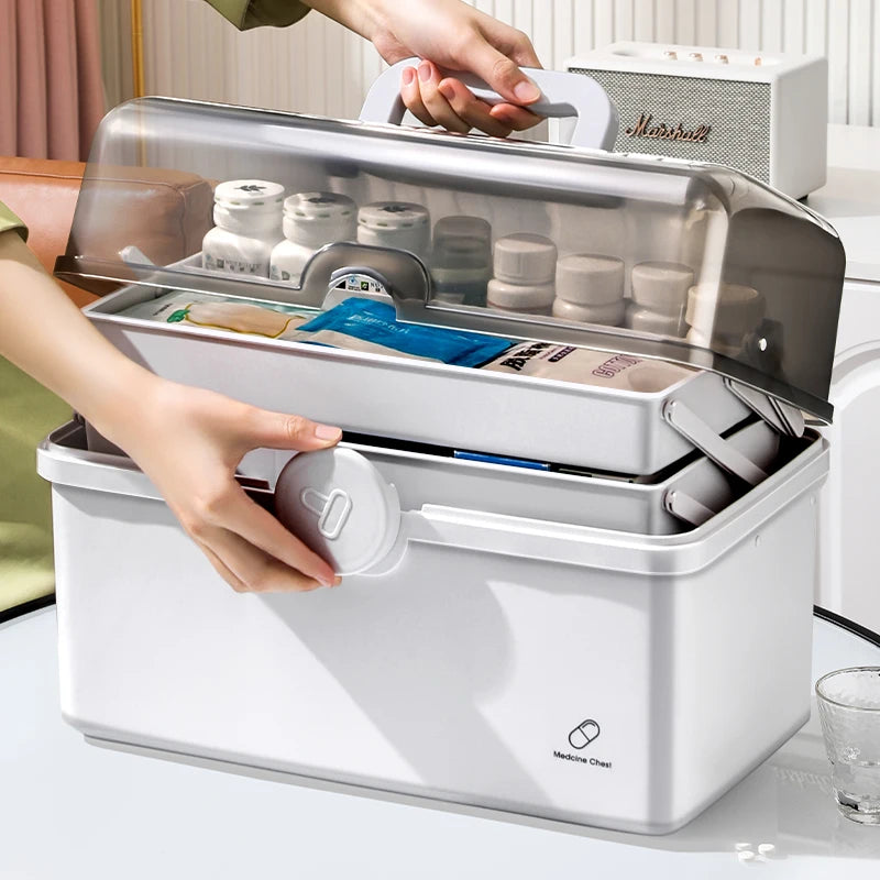 Large Capacity Home Medicine Box &ndash; Durable ABS Construction