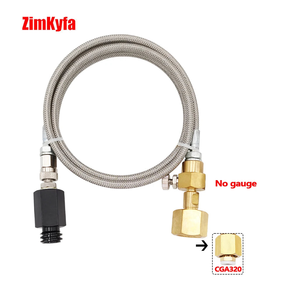 CO2 External Tank To Soda Stream Hose Kit &ndash; Durable Design CGA320 no gauge