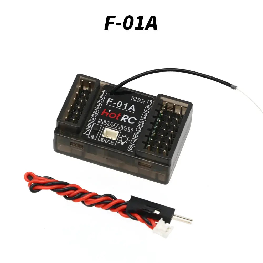 HOTRC 2.4Ghz F-04A F-06A F-08A F-01A F-04AT F-06AT F-08AT F-01AT with Gyro Light 4/6/8Ch Rc Receiver for Hotrc Rc Transmitter by InterCyprus Trading Ltd