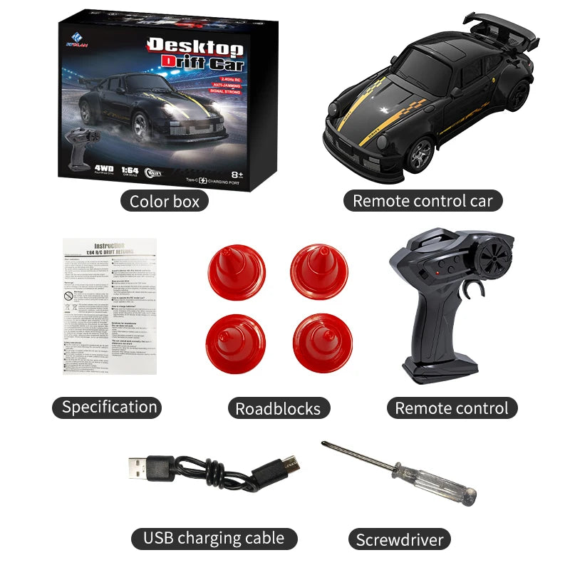 KF20 1:64 Scale Four-Wheel Drift RC Car KF20-A-Color box