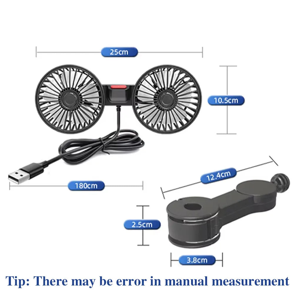 New Car Fan &ndash; 3-Speed Seat Back Cooling 360 Degree Rotation