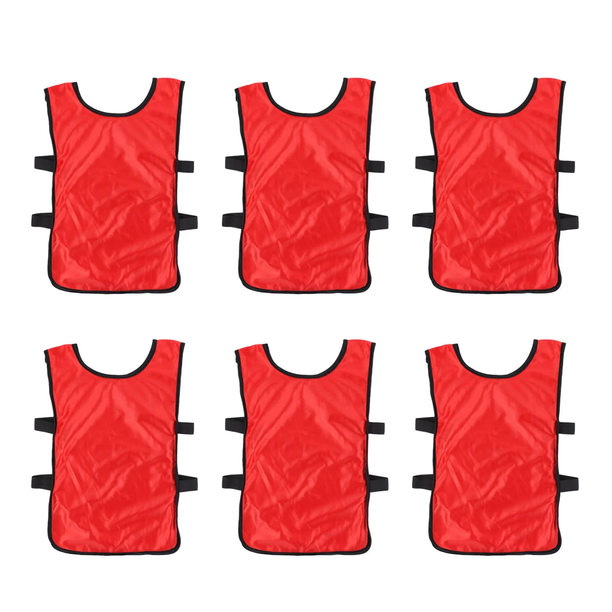 6-Pack Training Vests for Soccer and Team Sports Red