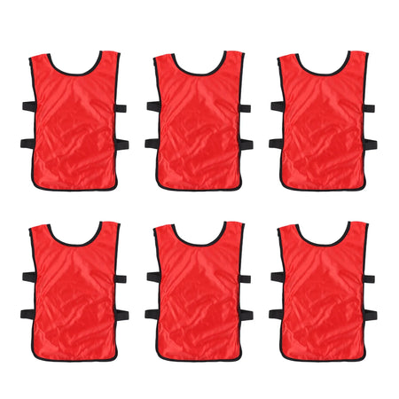 6-Pack Training Vests for Soccer and Team Sports Red