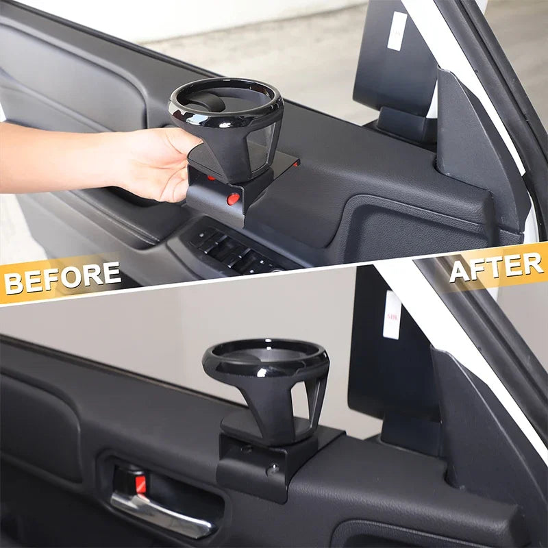 Karbon Çelik Siyah Kapı Paneli Kenar Bardak Tutucu Prado LC250