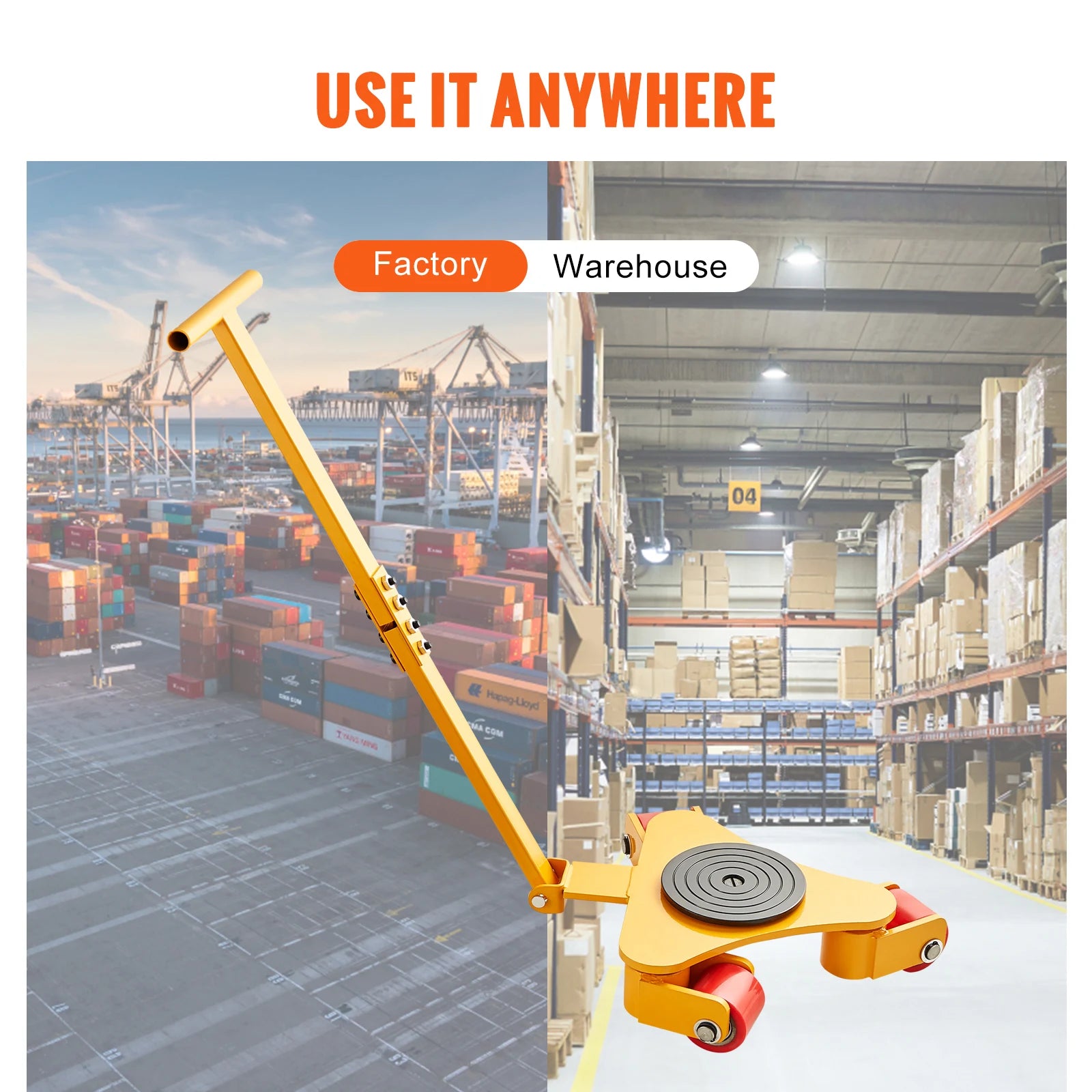 SucceBuy Machinery Skate Dolly &ndash; Heavy Duty Industrial Cart