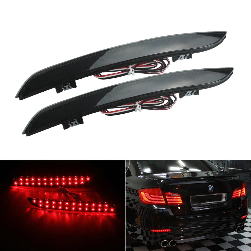 LED-Rückstoßreflektorlicht mit schwarzem Glas für BMW 5er Reihe F10 F11 F18