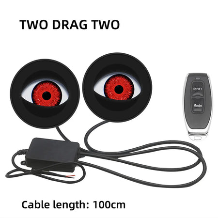 Motorcycle Dynamic Devil Eyes LED Lights &ndash; Remote Control Customization 2pcs