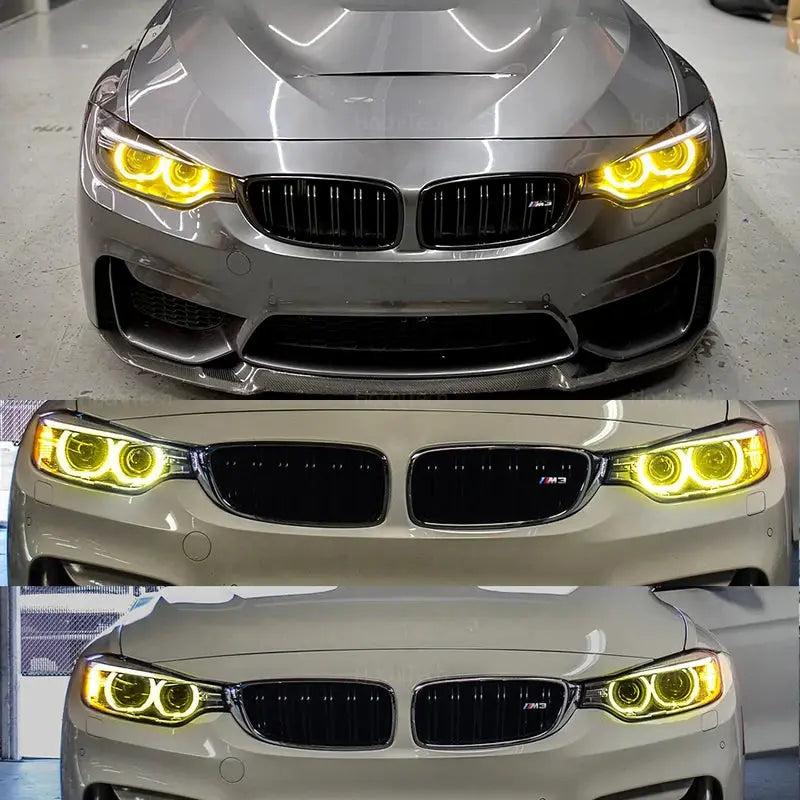 For BMW M3 F80 Pre-LCI Xenon Headlight 2014-2017 Yellow Daytime DRL Light Driving LED Angel Eye Maker Light Diode Board Chip by InterCyprus Trading Ltd