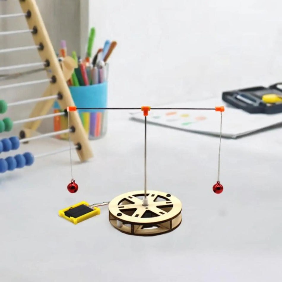 DIY Solar Rotating Bell 3D Wooden Puzzle Science Experiment