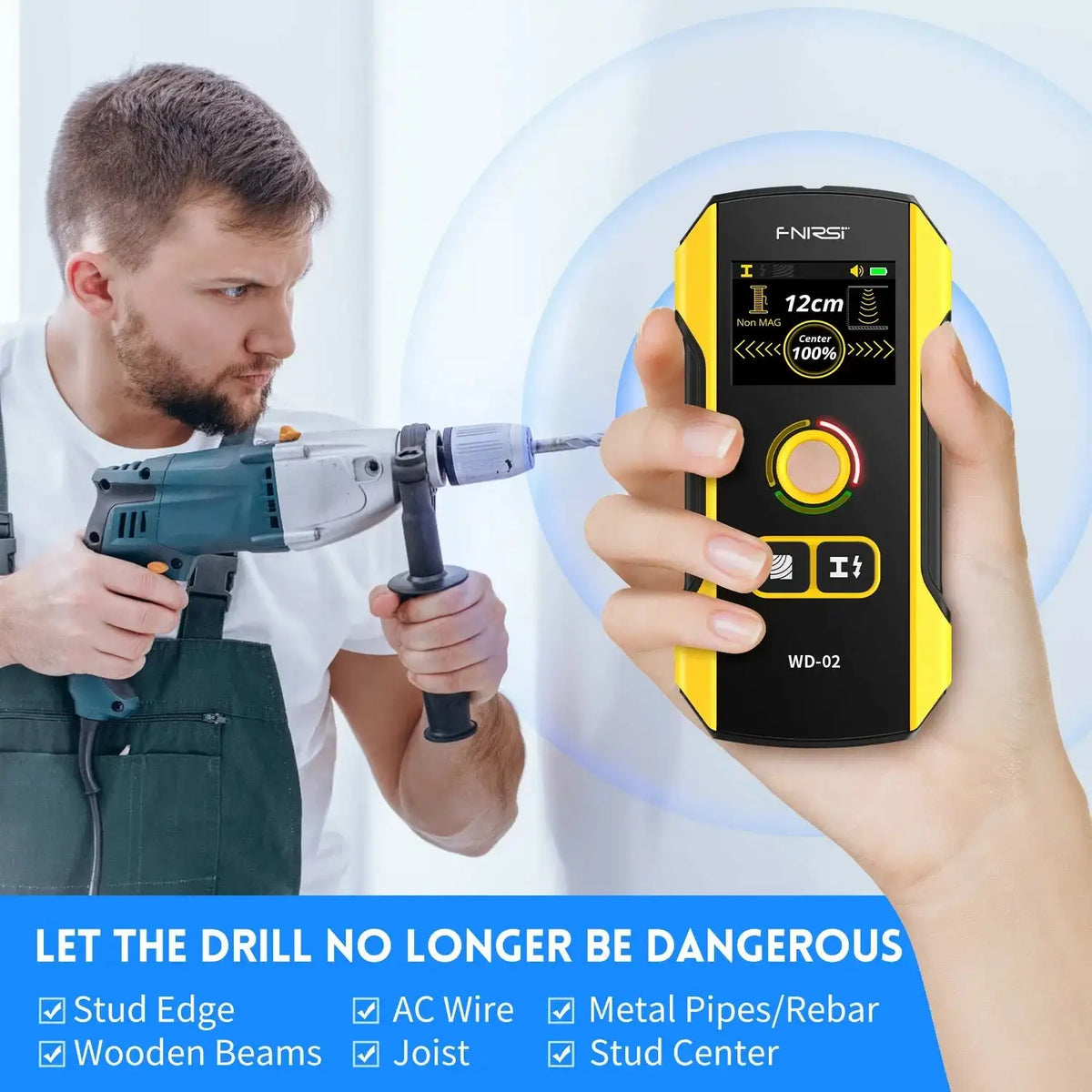 Fnirsi WD 02 Wall Detector Stud Finder With TFT Display