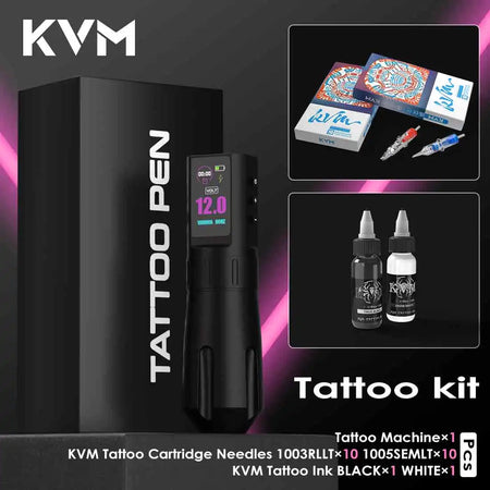 KVM Wireless Tattoo Pen Kit &ndash; Long Battery Life 1800mAh TP082 Kit