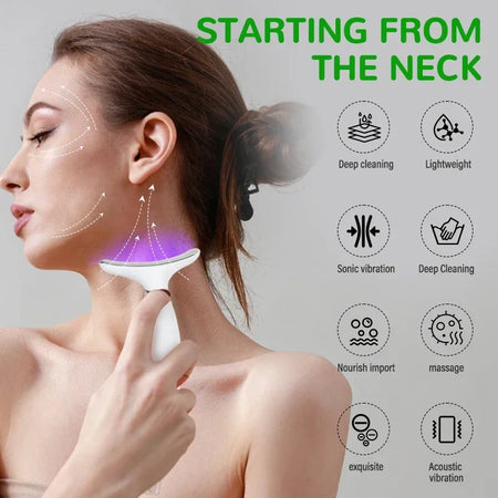 OIMG EMS Neck Face Lifting Massager with LED Photon Therapy
