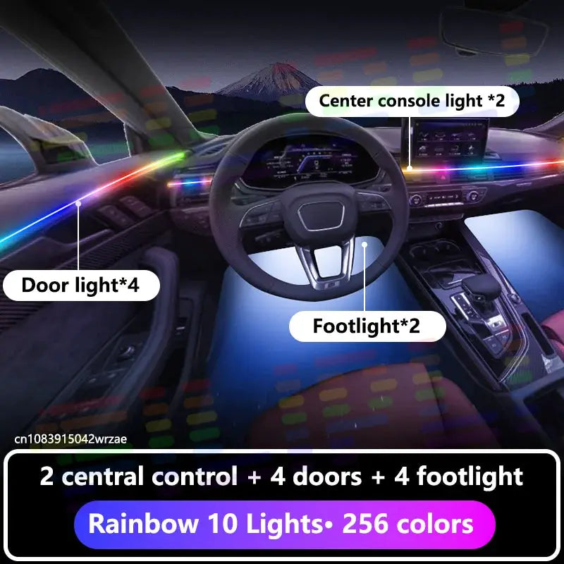 For Chery Tansuo 06 2025 2026 T1EJ RGB Car Interior Ambient Lights Strips Breathing Lighting Kit App Control LED strips Parts by InterCyprus Trading Ltd