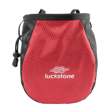 Magnesium Powder Bag Waterproof Polyester Chalk Bag Adjustable Storage Climbing Magnesium Powder Bag for Climbing Weightlifting Red