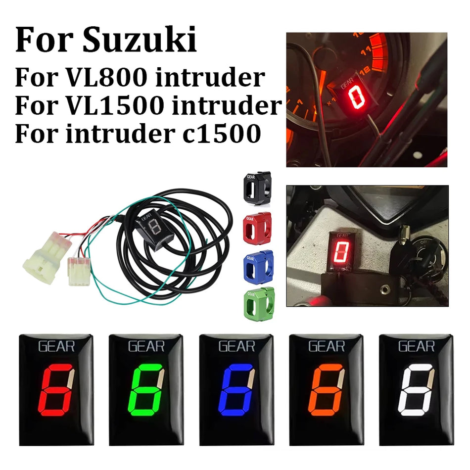 Suzuki VL800 VL1500 Versnellingsindicator Display Meter, Digitaal, Plastic
