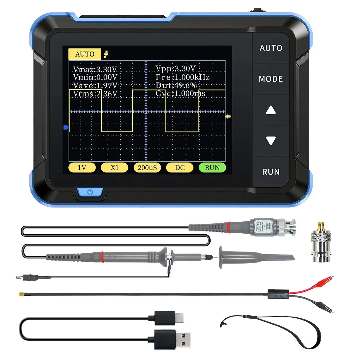 FNIRSI Handheld 2 In 1 Digital Oscilloscope 10 MHz 48MSps DSO152 Option