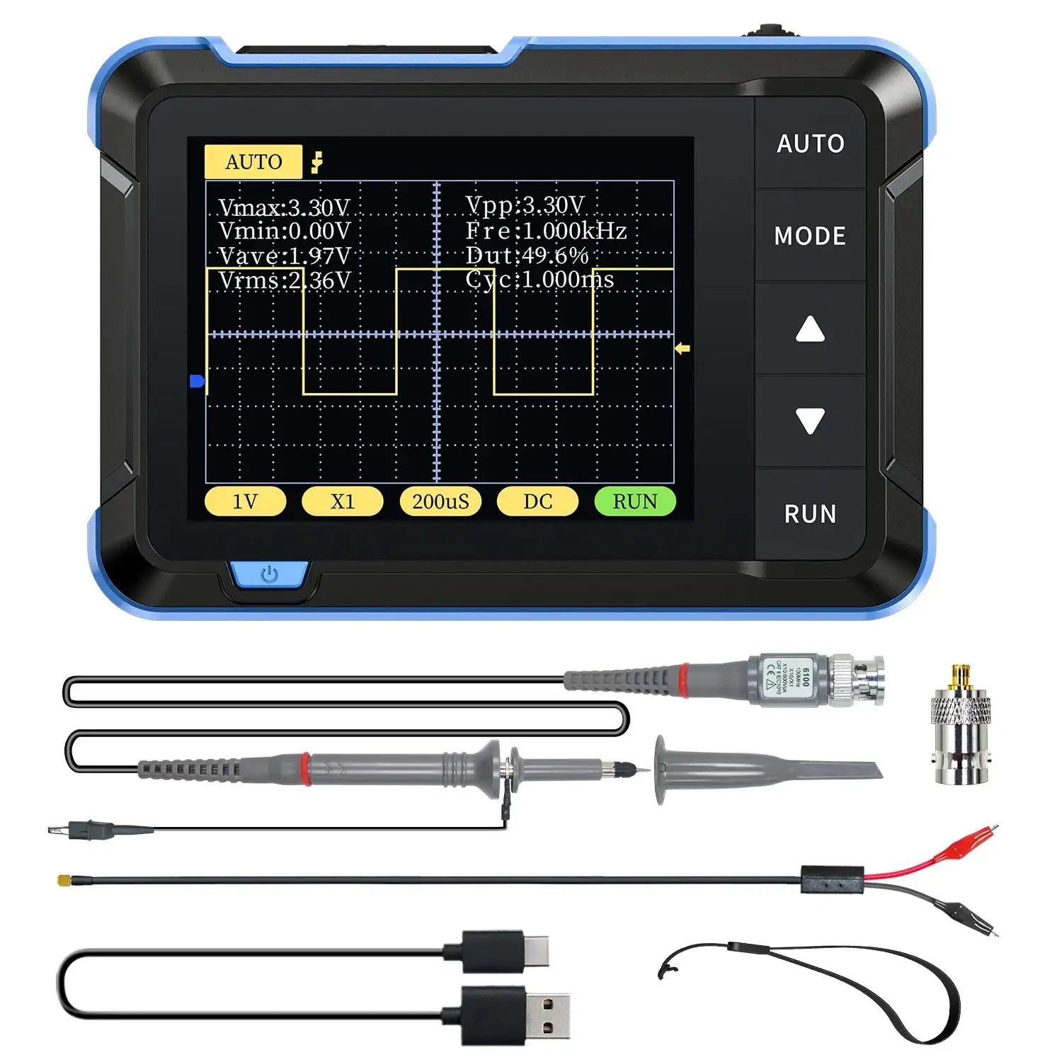 FNIRSI Handheld 2 In 1 Digital Oscilloscope 10 MHz 48MSps DSO152 Option