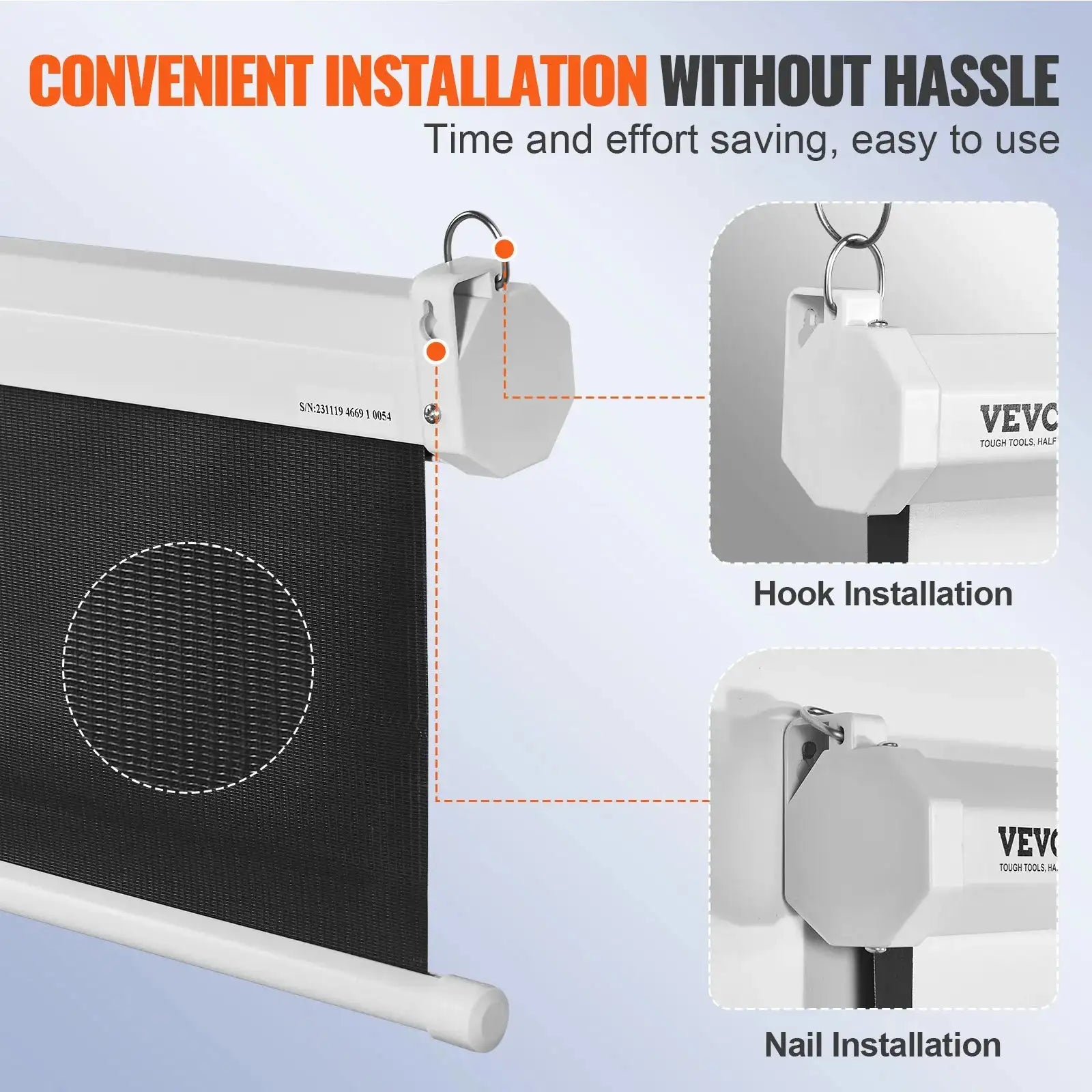 100 Inch Manual Pull Down Projector Screen 16 By 9