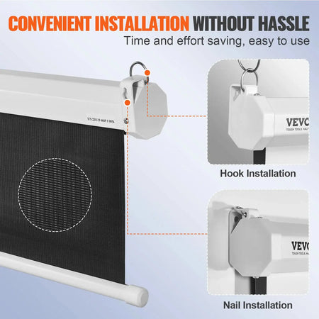 100 Inch Manual Pull Down Projector Screen 16 By 9