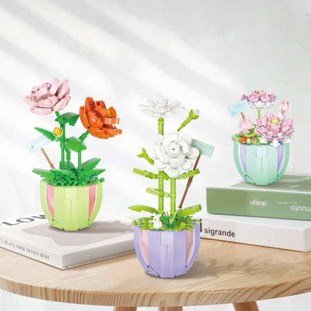 Building Block Bouquet 3D Model &ndash; Creative Home Decoration