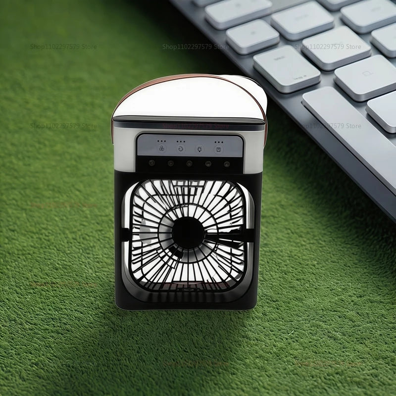 3-in-1 Portable Air Cooler Fan Humidifier with LED Light