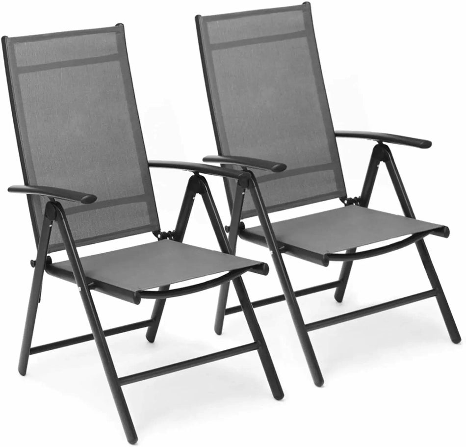 2 бр. Здрави Регулируеми Лежащи Сгъваеми Алуминиеви Столове