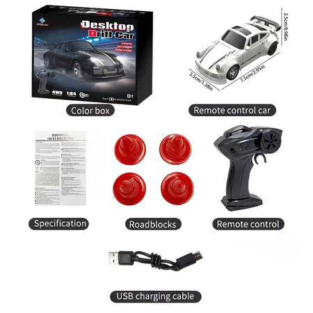 KF20 1:64 RC Drift Car &ndash; Four-Wheel High-Speed Power KF20-White / CHINA