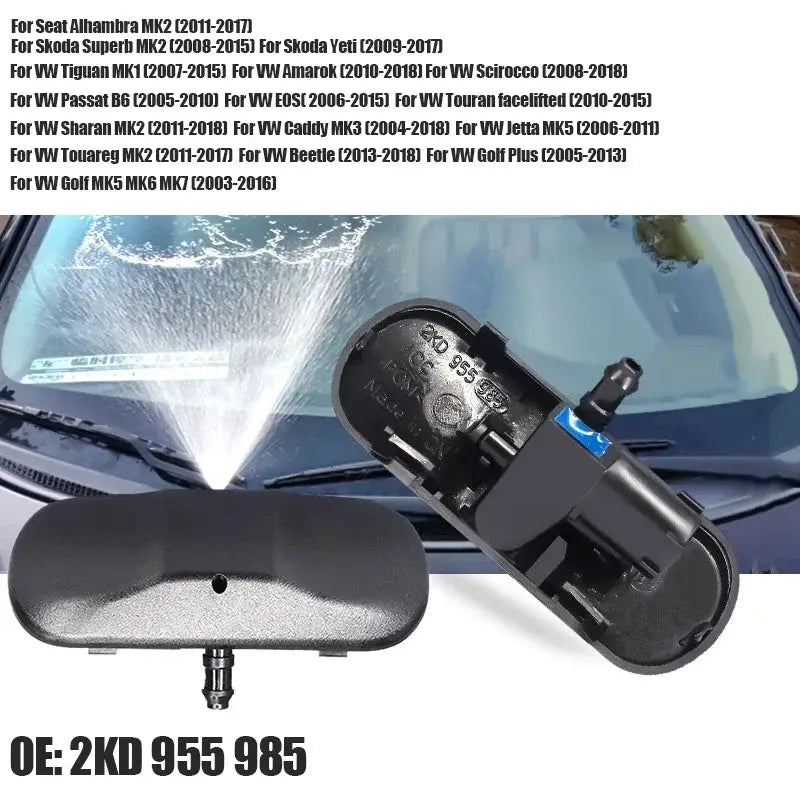 Heated Front Windshield Washer Nozzles for VW Audi Seat Golf MK5 Passat by InterCyprus Trading Ltd