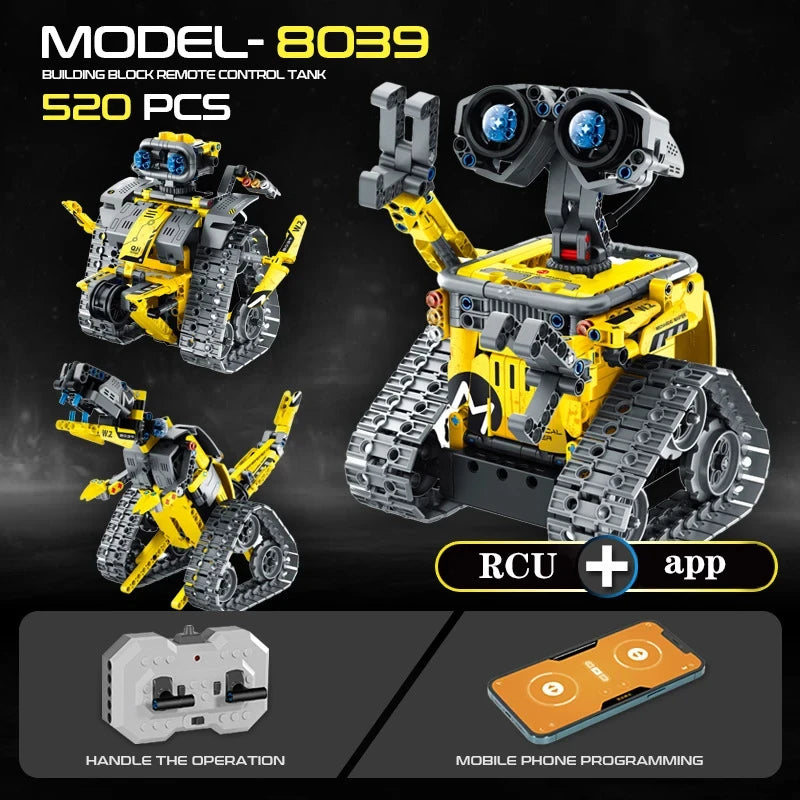 520Pcs 3 In 1 Deformation City RC Robot &ndash; RC Builder Kit Without packaging 1