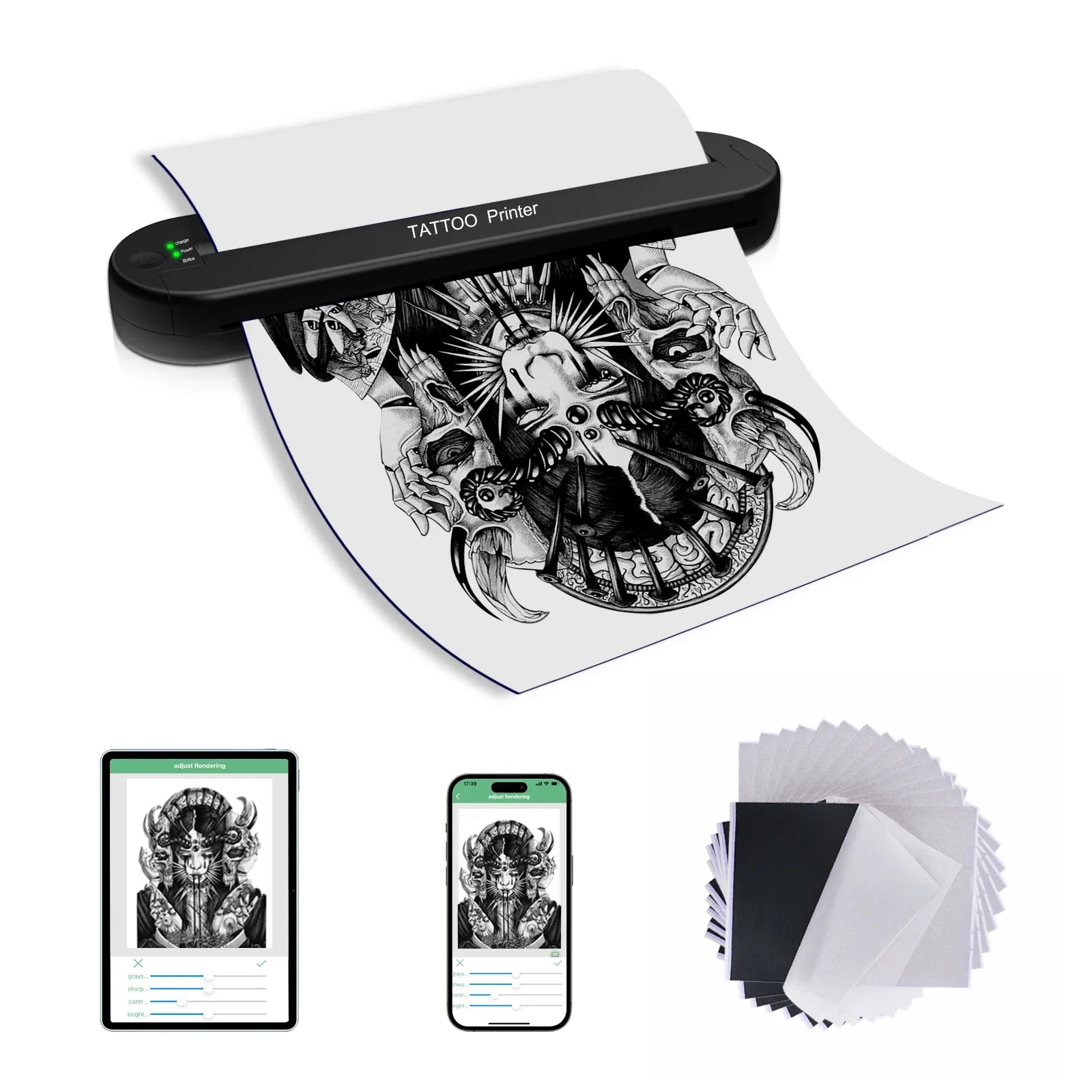 ATS886 &ndash; Wireless Tattoo Transfer Printer For iOS Android