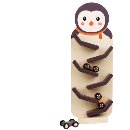 Gliding Car &ndash; Wooden Toy For Hand Eye Coordination NB280C3-Penguin