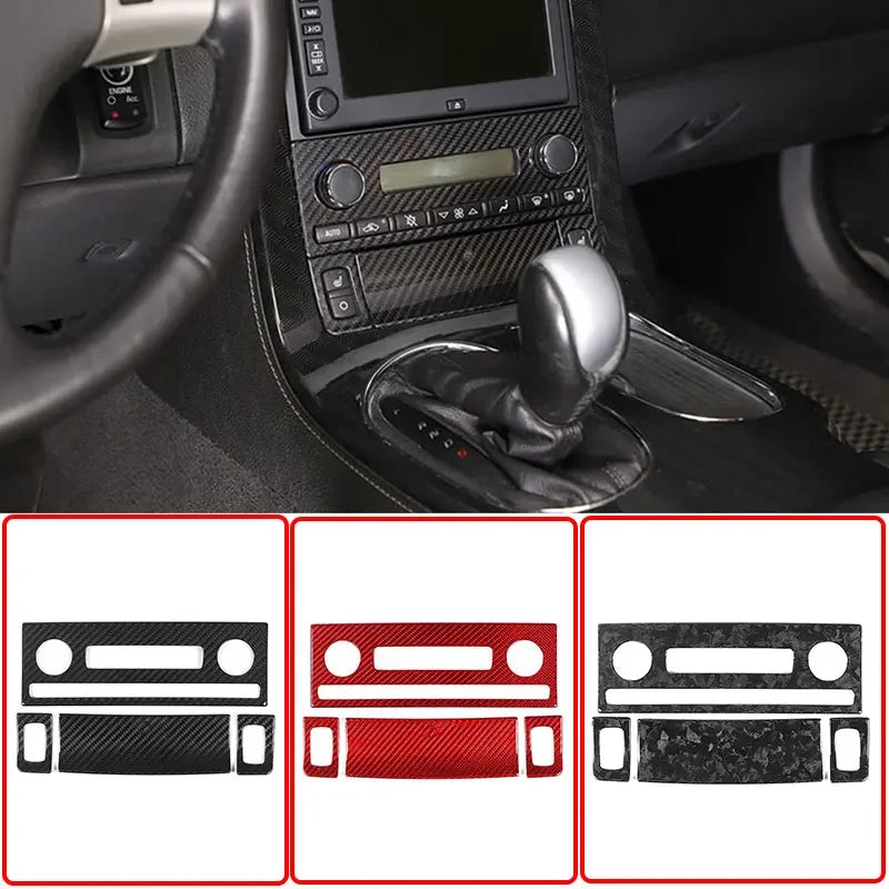 Moldura de Botão em Fibra de Carbono Real para Corvette C6 2005 a 2013