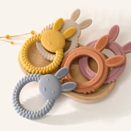Muslin Life BPA-Free Silicone Baby Teether - Cute Cartoon Rabbit Design