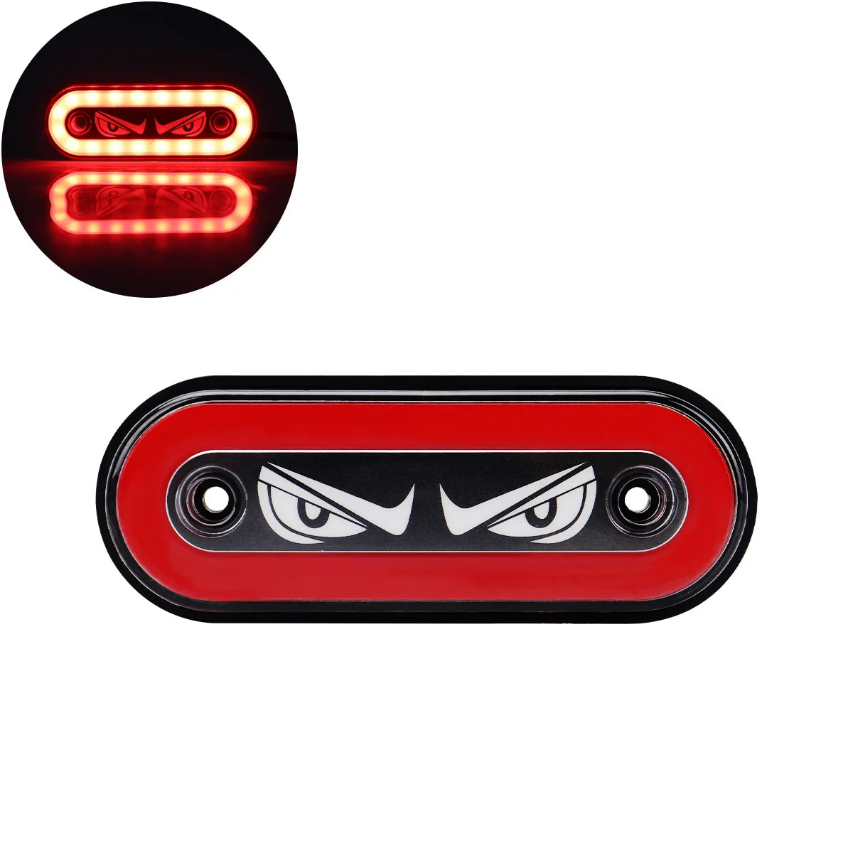 Devil's Eye Truck Edge Light &ndash; Super Bright LED Signal for Trailers red / 4pcs