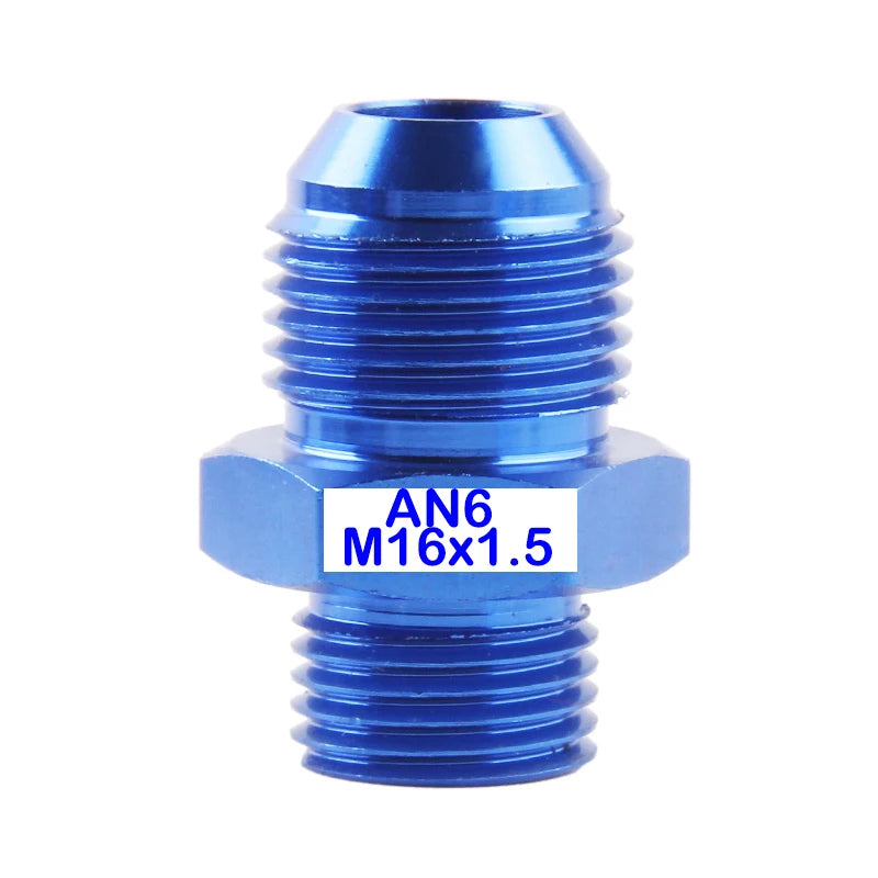 AN6 Male Thread Adapter Fits M12 M14 M16 M18 Metric Fittings by InterCyprus Trading Ltd