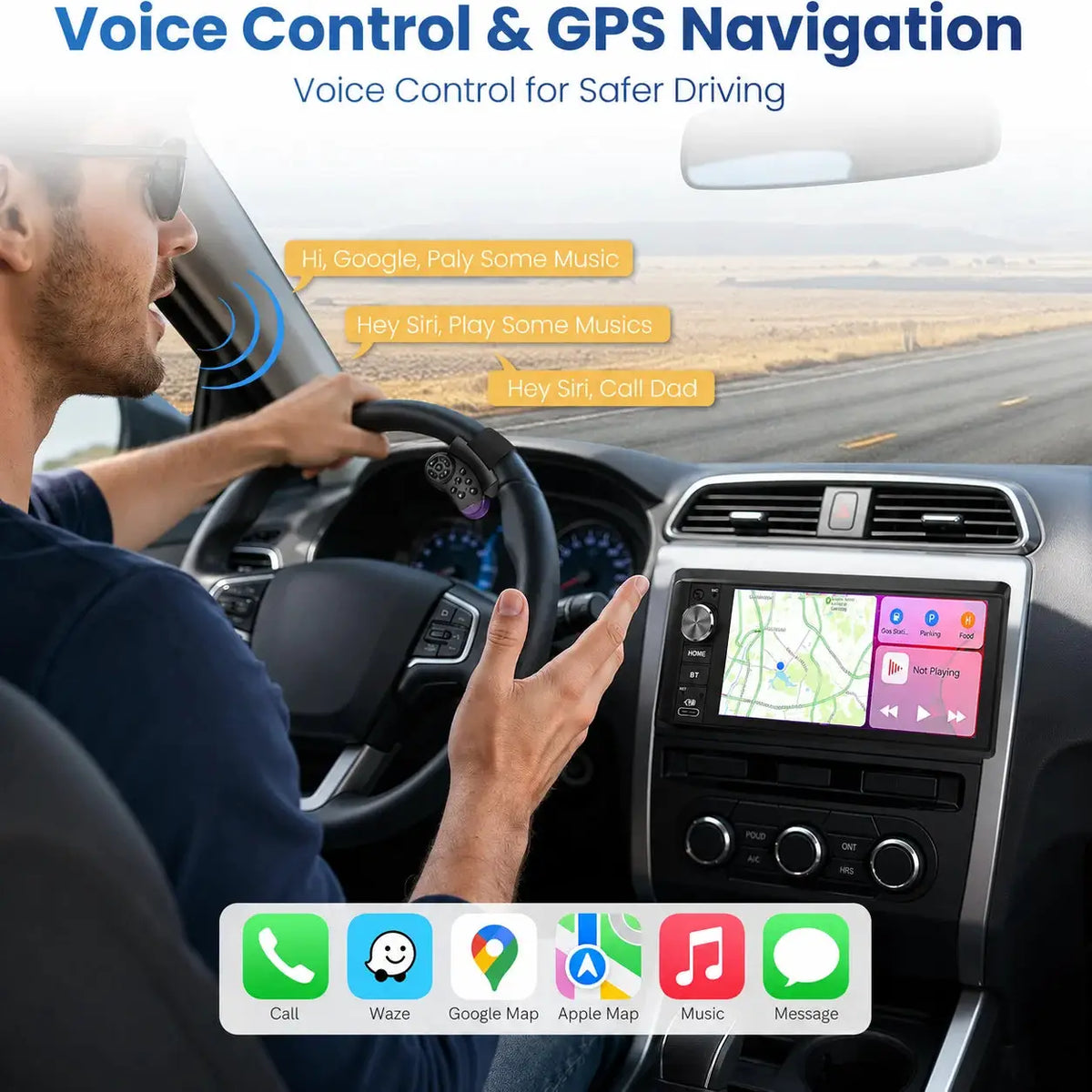 Car Radio With Wireless CarPlay Android Auto For VW Golf Jetta Passat Skoda by InterCyprus Trading Ltd