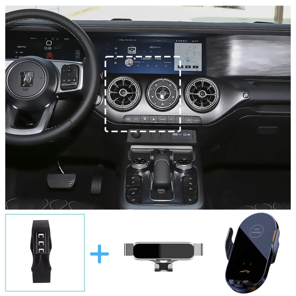 Tank 300 Bil Telefonhållare Trådlös Laddning Gravitation Ställ