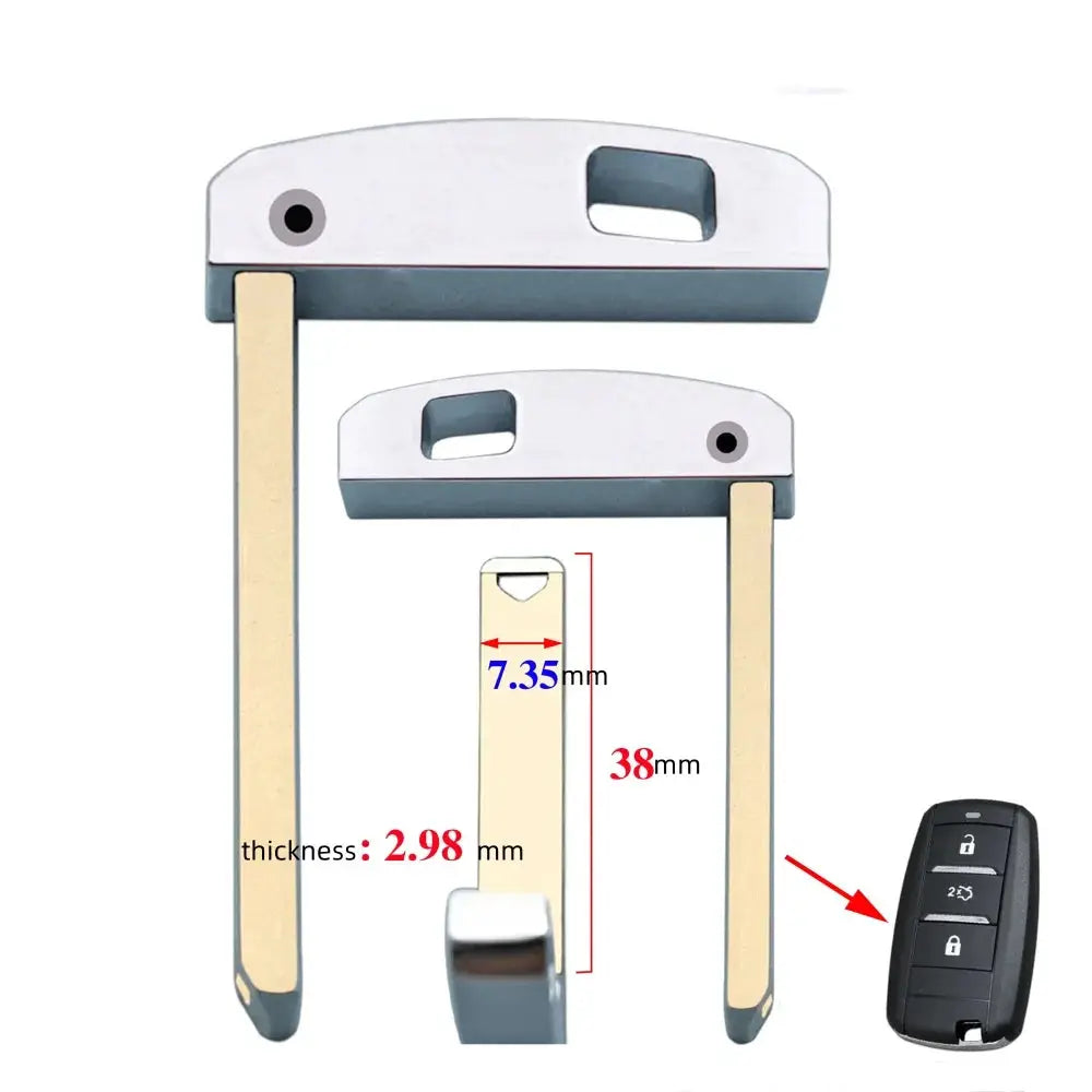 1 pcs Emergency Insert Small Smart Key Blade for Changan CS75 Smart Card Key by InterCyprus Trading Ltd