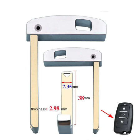 1 pcs Emergency Insert Small Smart Key Blade for Changan CS75 Smart Card Key by InterCyprus Trading Ltd