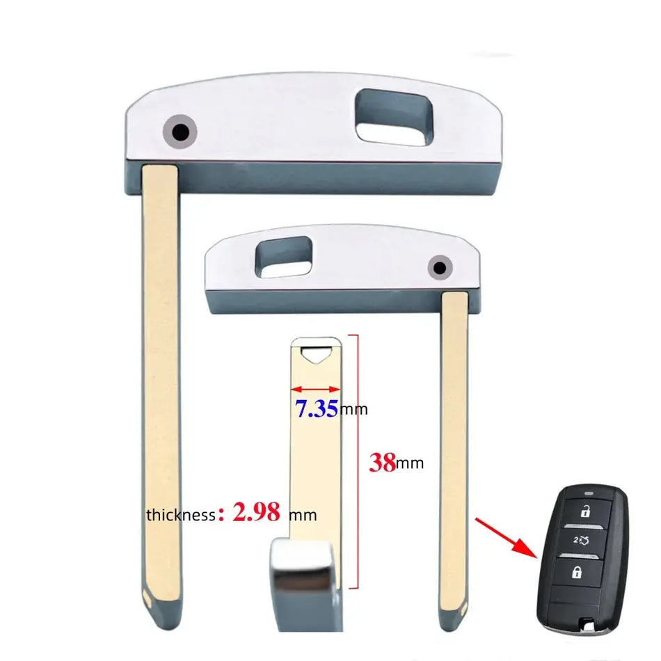 1 pcs Emergency Insert Small Smart Key Blade for Changan CS75 Smart Card Key by InterCyprus Trading Ltd