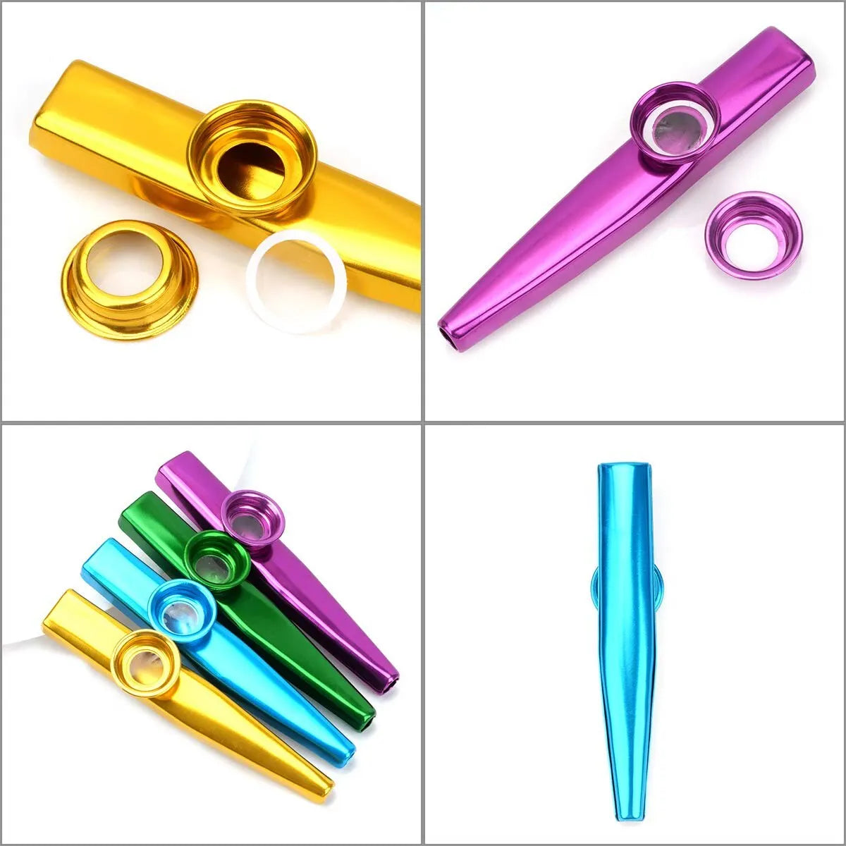 Kazoo Silver Aluminum Alloy Membrane Mouth &ndash; Easy to Play