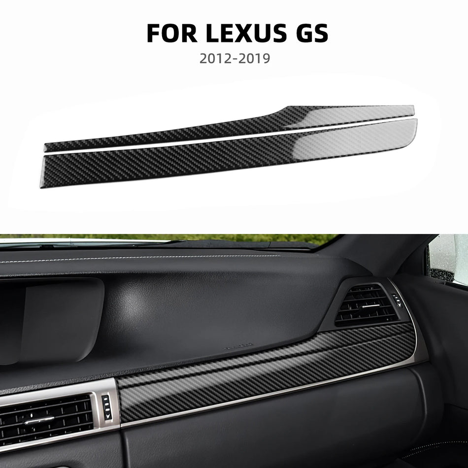 Moldura de consola central de fibra de carbono para Lexus GS 2012-2019