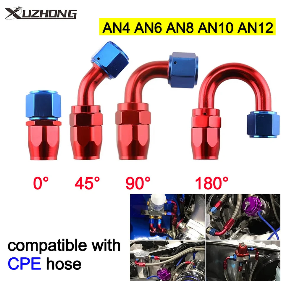 Raccord de tuyau pivotant en aluminium pour ligne de carburant AN4 6 8 10 12, TF-1001