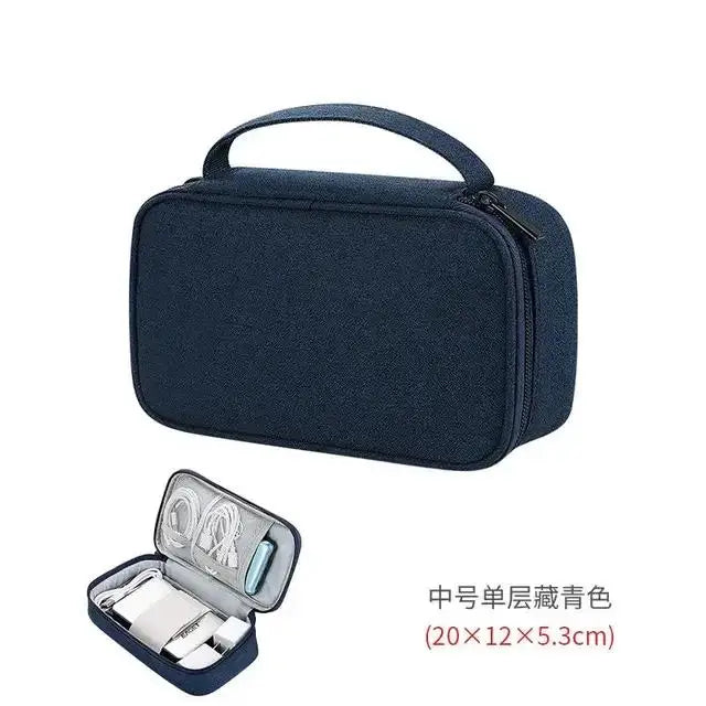 Fashion Organizer Bag Pouch &ndash; Waterproof Travel Case Navy Blue - M