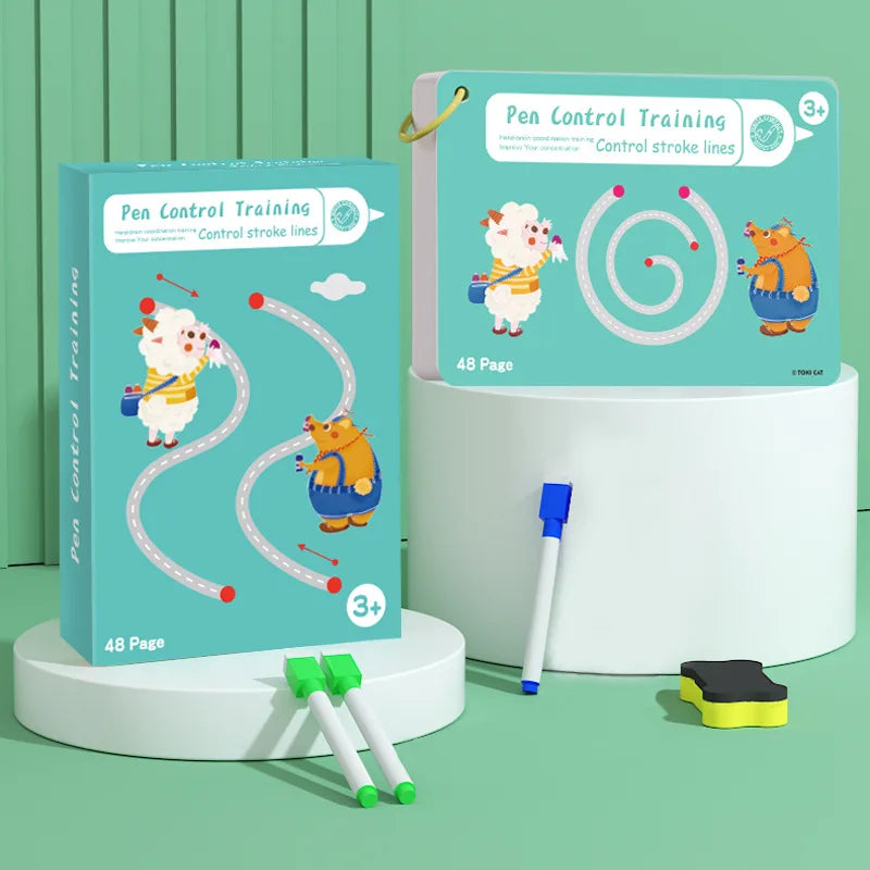 Montessori Tracing Workbook for Early Childhood Pen Control - 48 Pages