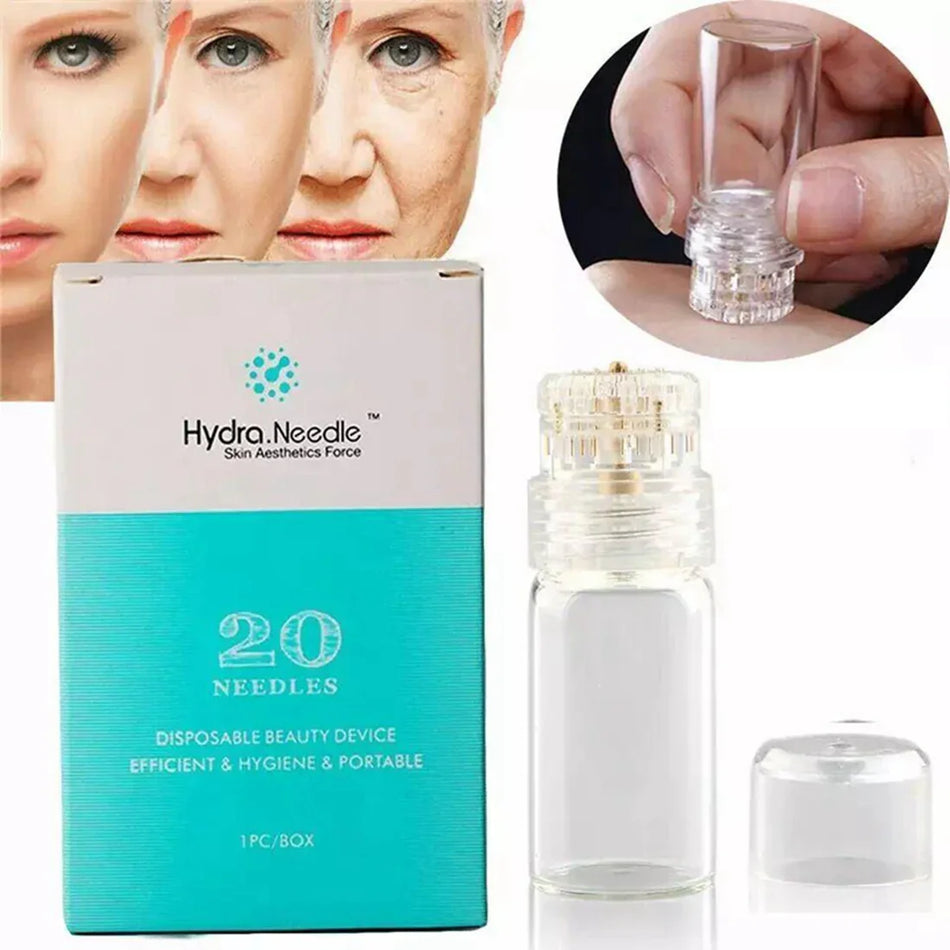 Rouleau de sérum à pointe en titane Hydra pour croissance de la barbe et du visage