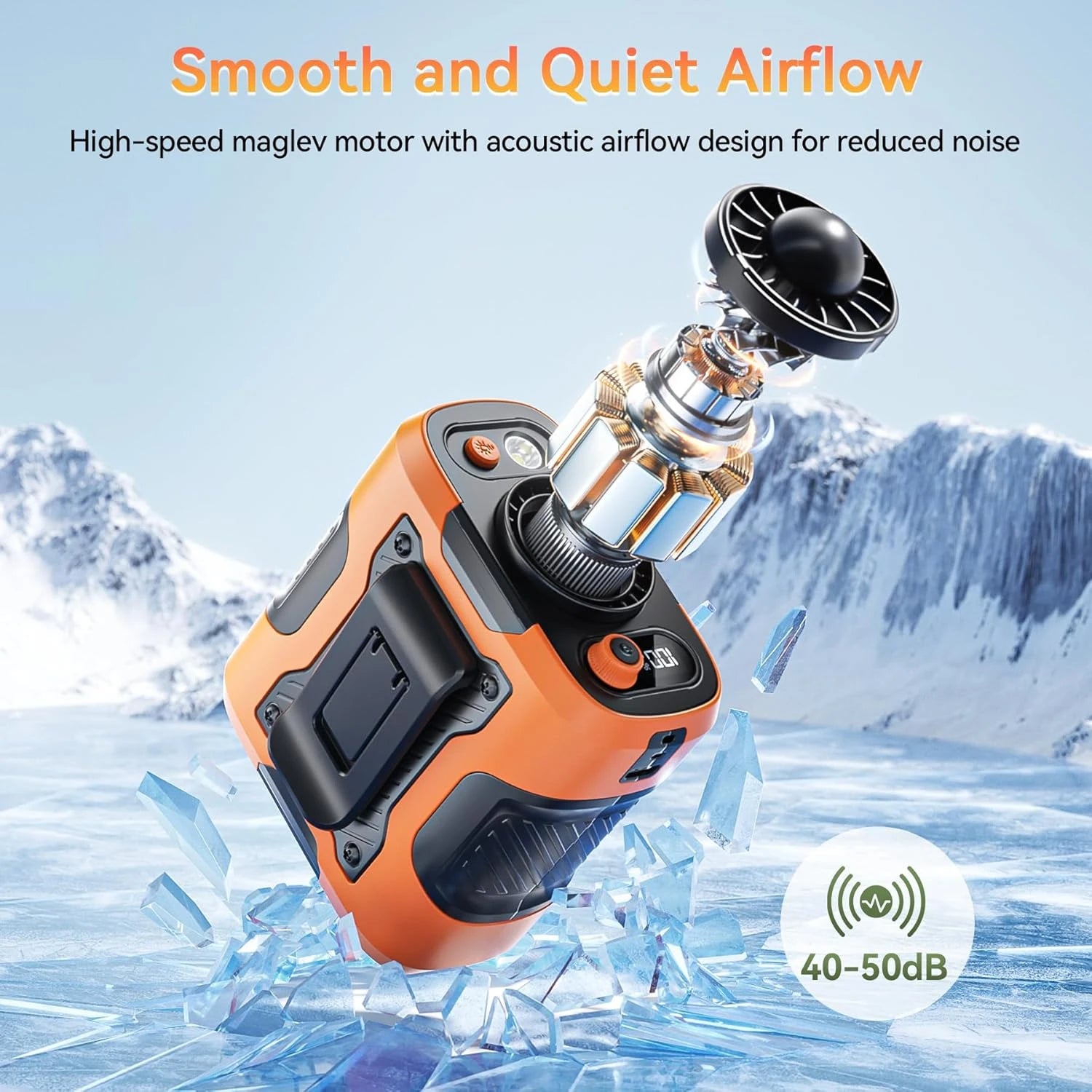 Waist Fan Clip On Rechargeable Hands Free &ndash; Lightweight