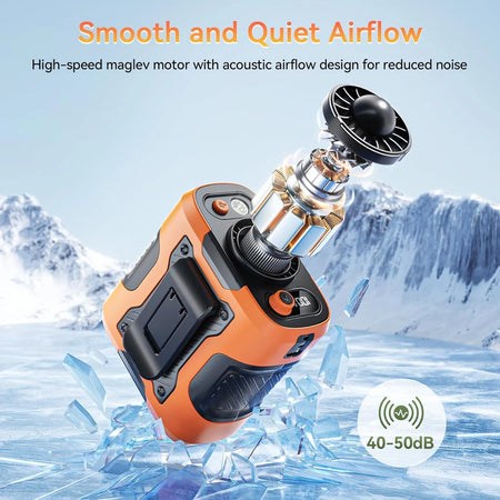 Waist Fan Clip On Rechargeable Hands Free &ndash; Lightweight